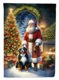 Bernese Mountain Dog and Santa Claus Garden Flag Mailbox Flag Decorative Yard Flag Banner Outside Patio Artwork Yard Flower Beds, Garden Size (Default: Default)
