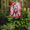 Bearded Collie My Valentine Garden Flag Mailbox Flag Decorative Yard Flag Banner Outside Patio Artwork Yard Flower Beds, Garden Size, Multicolor