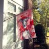 Italian Greyhound My Valentine House Flag Large Porch Sleeve Pole Decorative Outside Yard Banner Artwork Wall Hanging, Polyester, House Size