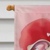 Pit Bull Terrier My Valentine House Flag Large Porch Sleeve Pole Decorative Outside Yard Banner Artwork Wall Hanging, Polyester, House Size