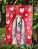 Afghan Hound My Valentine Garden Flag Mailbox Flag Decorative Yard Flag Banner Outside Patio Artwork Yard Flower Beds, Garden Size, Multicolor
